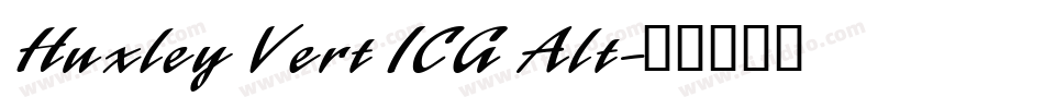 Huxley Vert ICG Alt字体转换